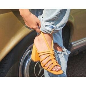 FREE PEOPLE Colette Cinched Heel Sandals EU 39/ US 9